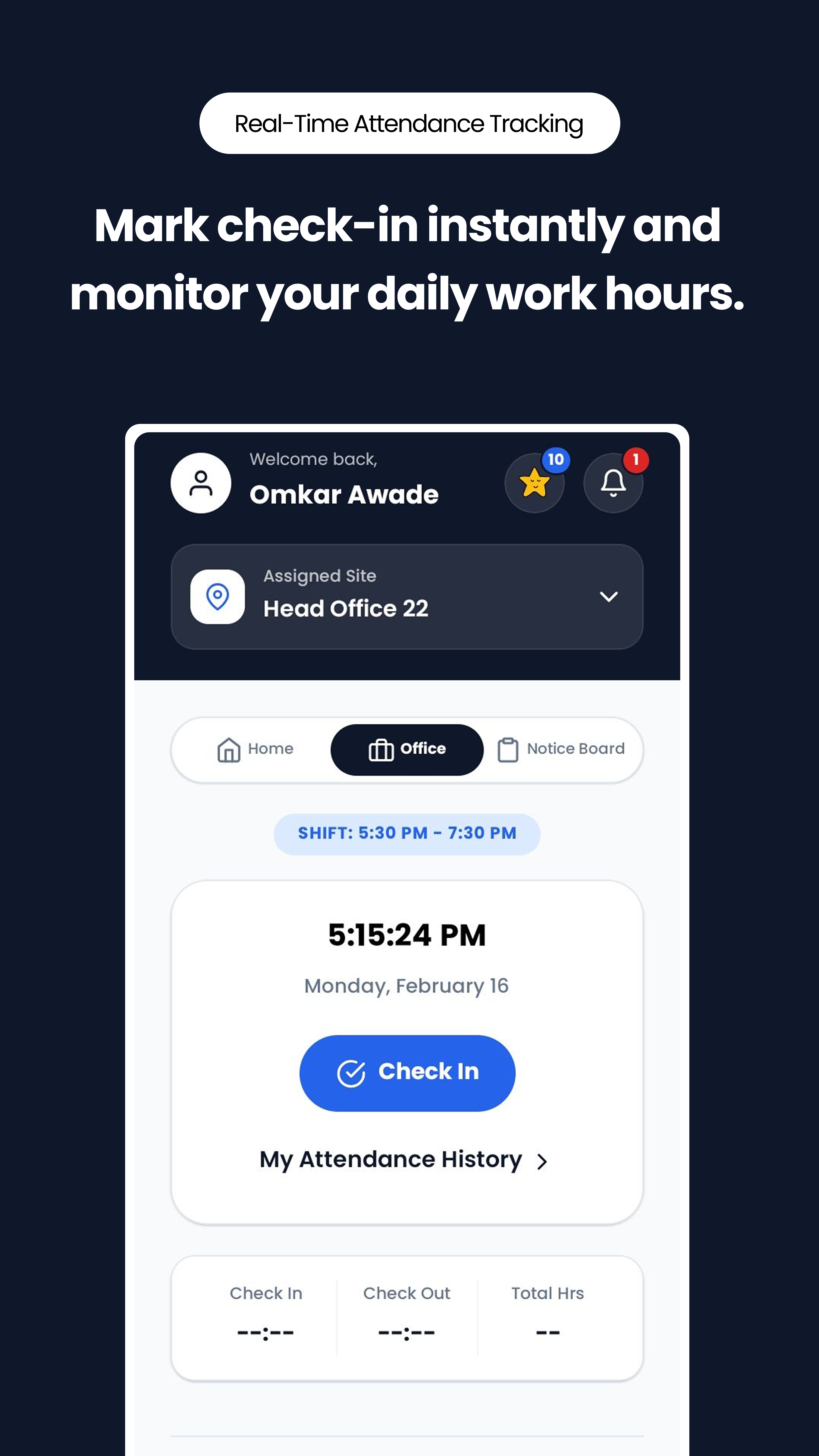 One-Tap Attendance